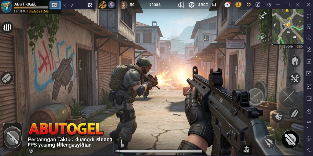 Tangkapan layar gameplay ABUTOGEL dengan aksi seru FPS.