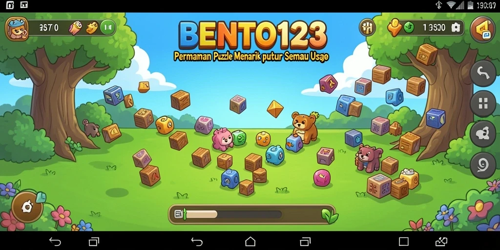 Tampilan gameplay BENTO123 dengan puzzle menarik.
