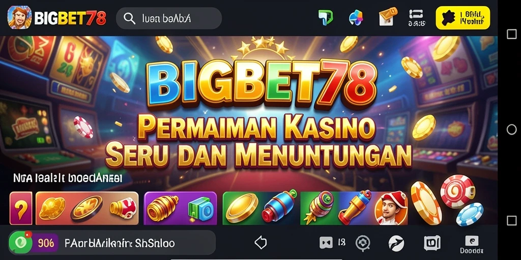 Screenshot BIGBET78 menampilkan gameplay seru dan grafik menawan dari permainan Kasino.