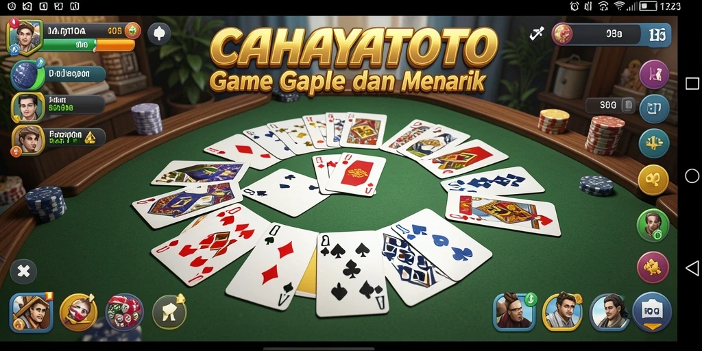 Screenshot gameplay CAHAYATOTO menampilkan keseruan bermain Gaple.