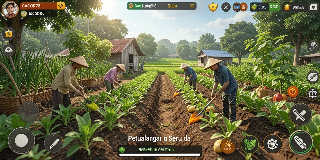 Tampilan gameplay GACOR78 yang seru dan interaktif dalam pertanian.