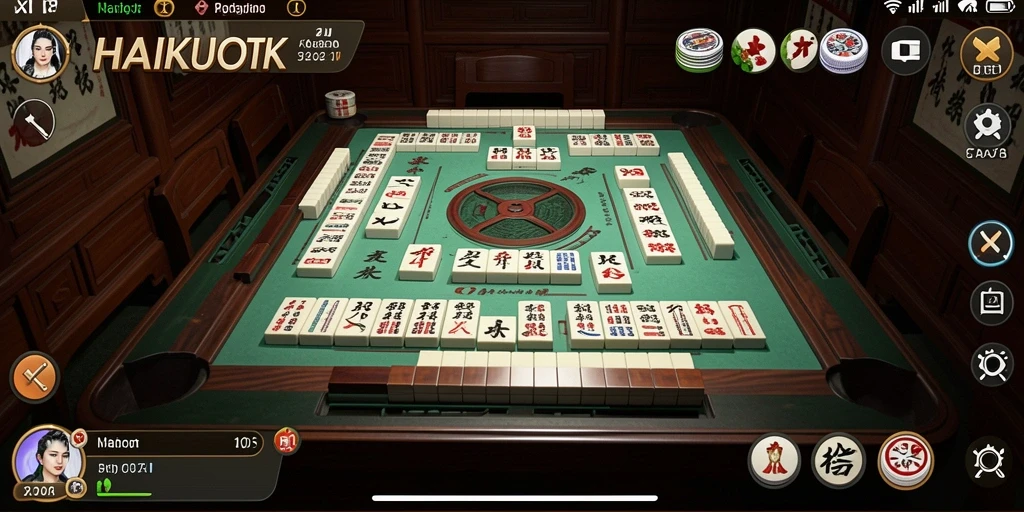 Tampilan gameplay HAIKUOTK dengan ubin Mahjong yang menarik.