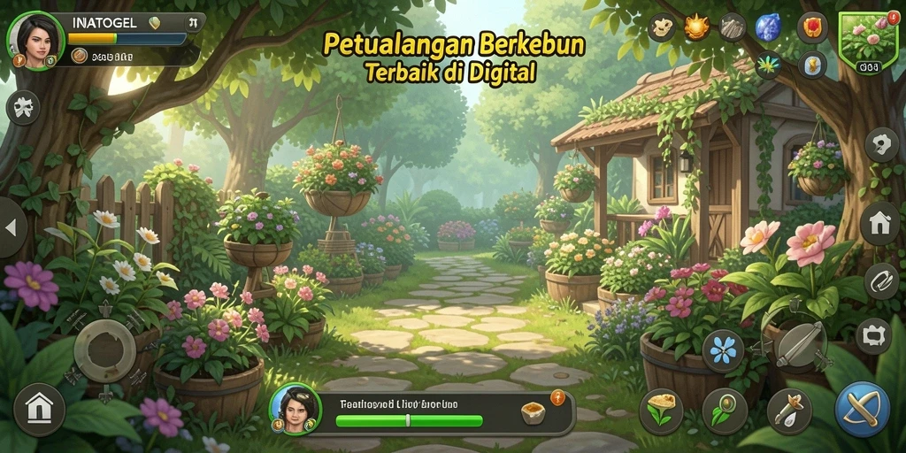 Screenshot utama INATOGEL menampilkan pengalaman bertani yang menggembirakan.