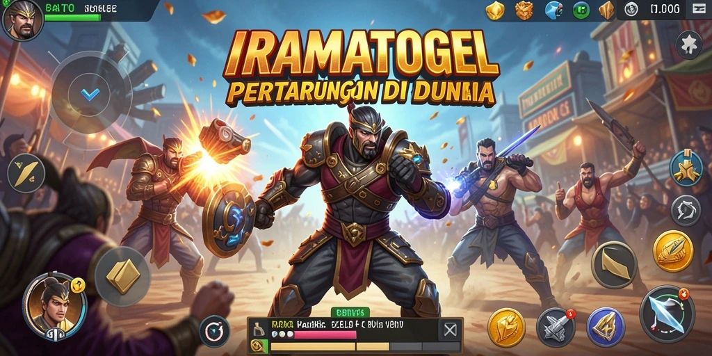 Screenshot memukau IRAMATOGEL menunjukkan aksi seru dalam permainan Battle Royale.