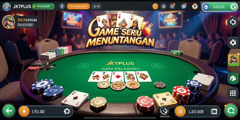 Tampilan gameplay Poker yang seru di JKTPLUS.