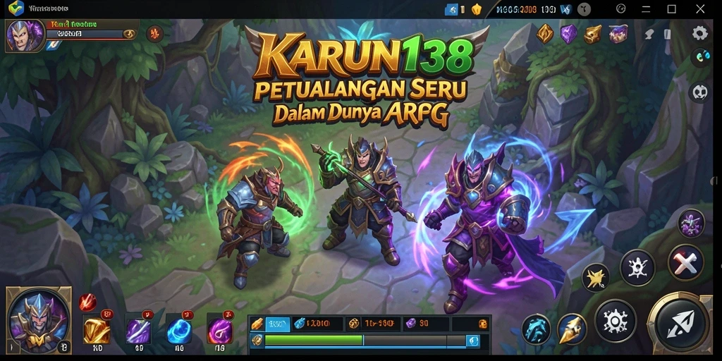 Screenshot menampilkan aksi epic dalam dunia ARPG KARUN138.