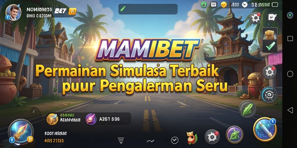 Screenshot MAMIBET dengan karakter dan lingkungan interaktif yang menarik.