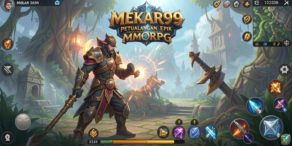 Tampilan gameplay MEKAR99 yang menakjubkan di dunia MMORPG.