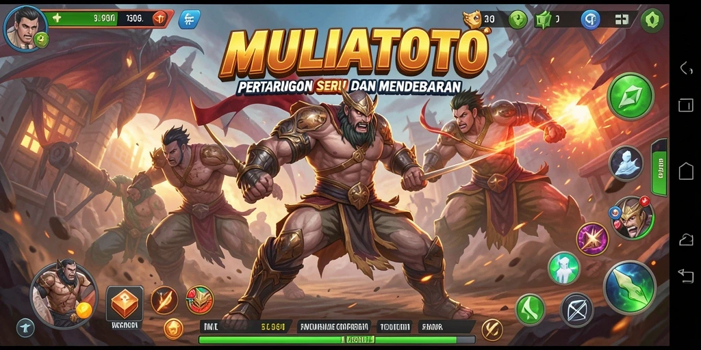Gameplay seru dengan pertarungan penuh aksi di MULIATOTO.