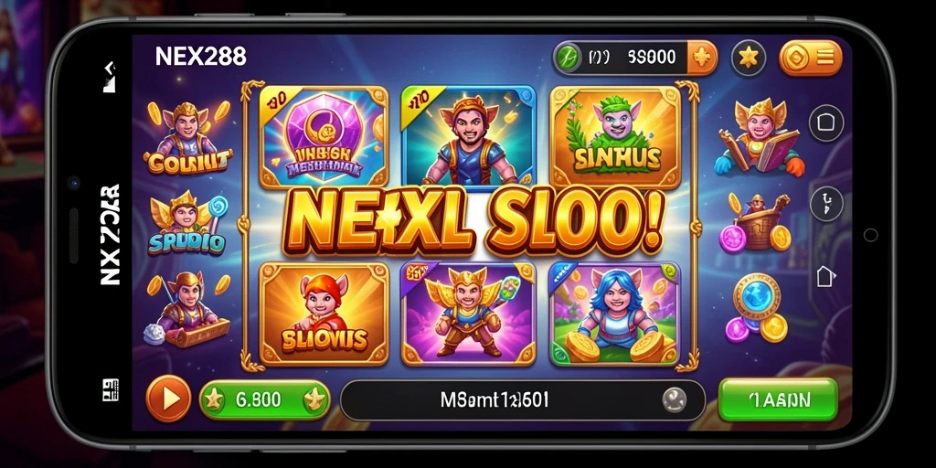 Tampilan gameplay menarik dari NEX288 dengan berbagai tema slot.