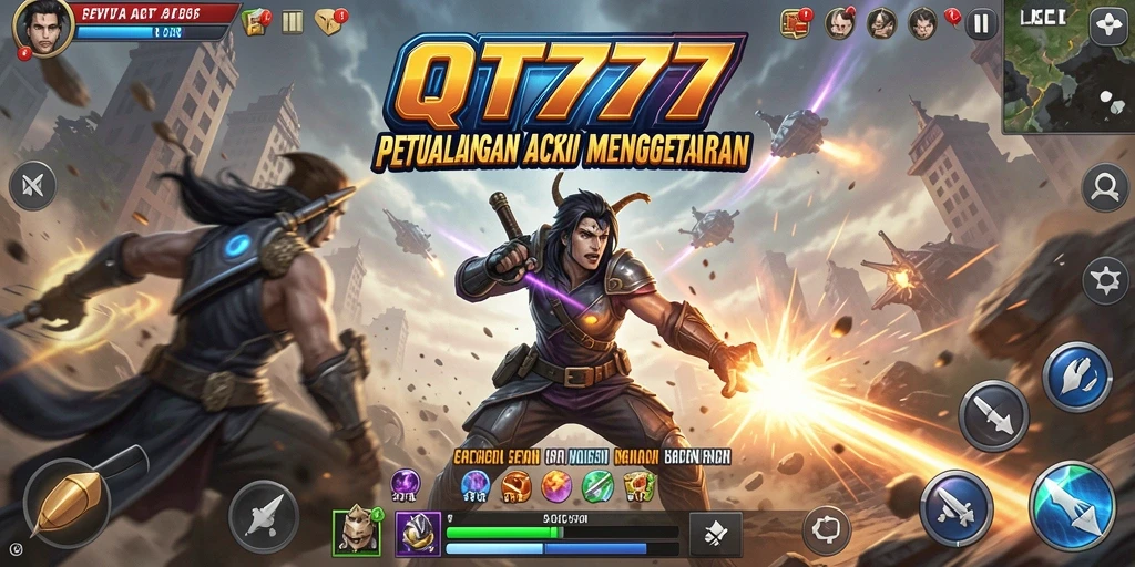 Gameplay QT777 yang seru dengan aksi pertarungan yang mendebarkan.