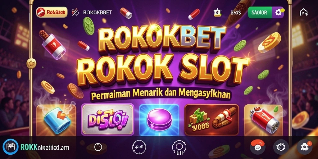 Tampilan gameplay mendebarkan dari permainan Slot ROKOKBET.