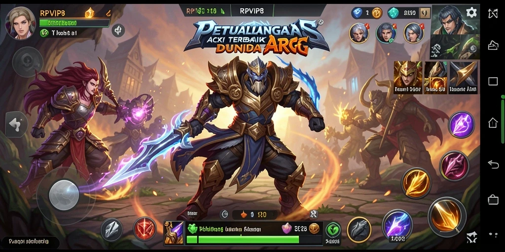 Tampilan gameplay seru di dunia ARPG RPVIP8 yang imersif.