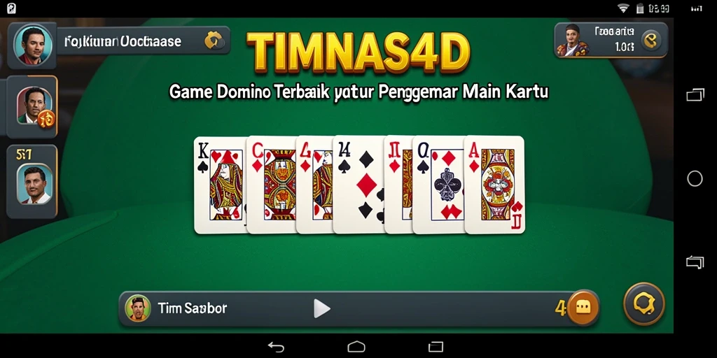 Tampilan gameplay seru dari TIMNAS4D dalam permainan Domino.