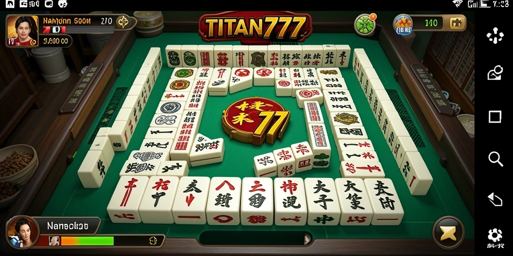 Tampilan gameplay seru dari TITAN777 dalam Mahjong.