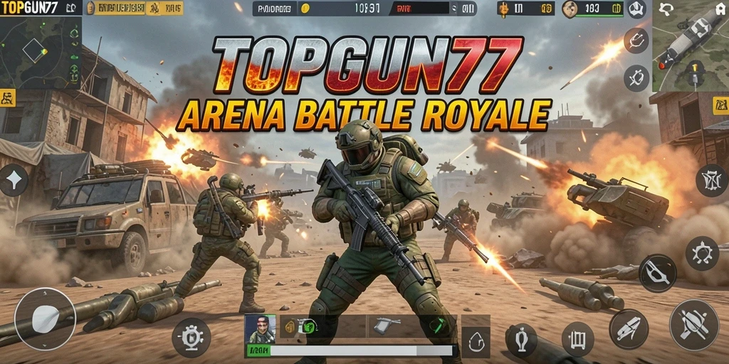 Gameplay seru di TOPGUN77 dengan aksi pertempuran mendebarkan.